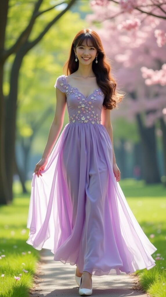 Lavender Puff dress to impress
